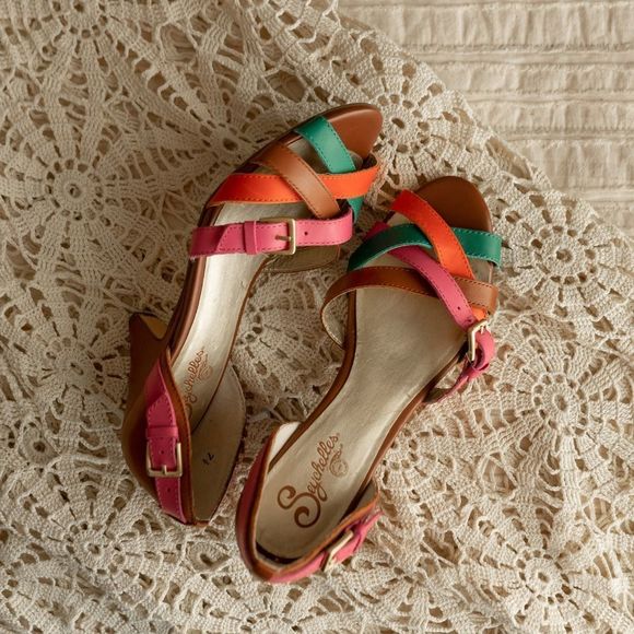 Seychelles Shoes - Seychelles colorful strappy leather pumps size 7.5